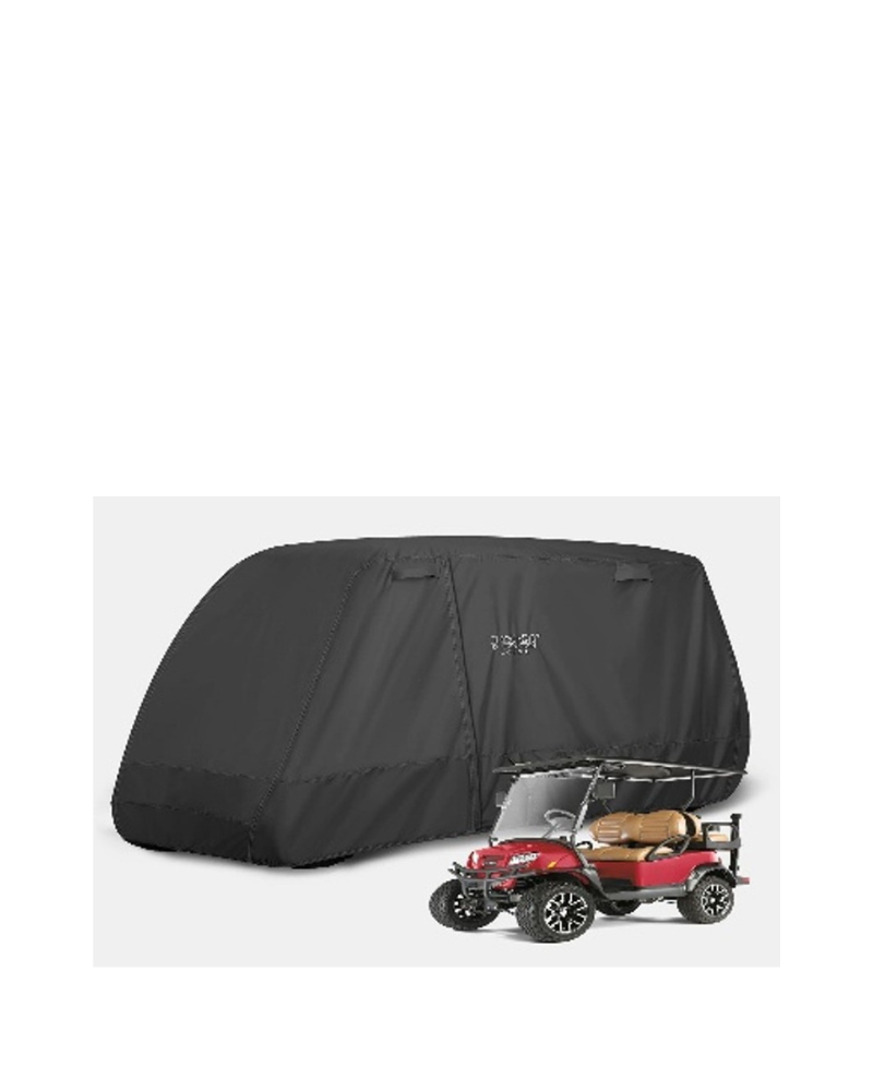 Golf Cart Storage Cover for Club Car, EZGO and Yamaha models 4-Seater with a Short Roof - Black