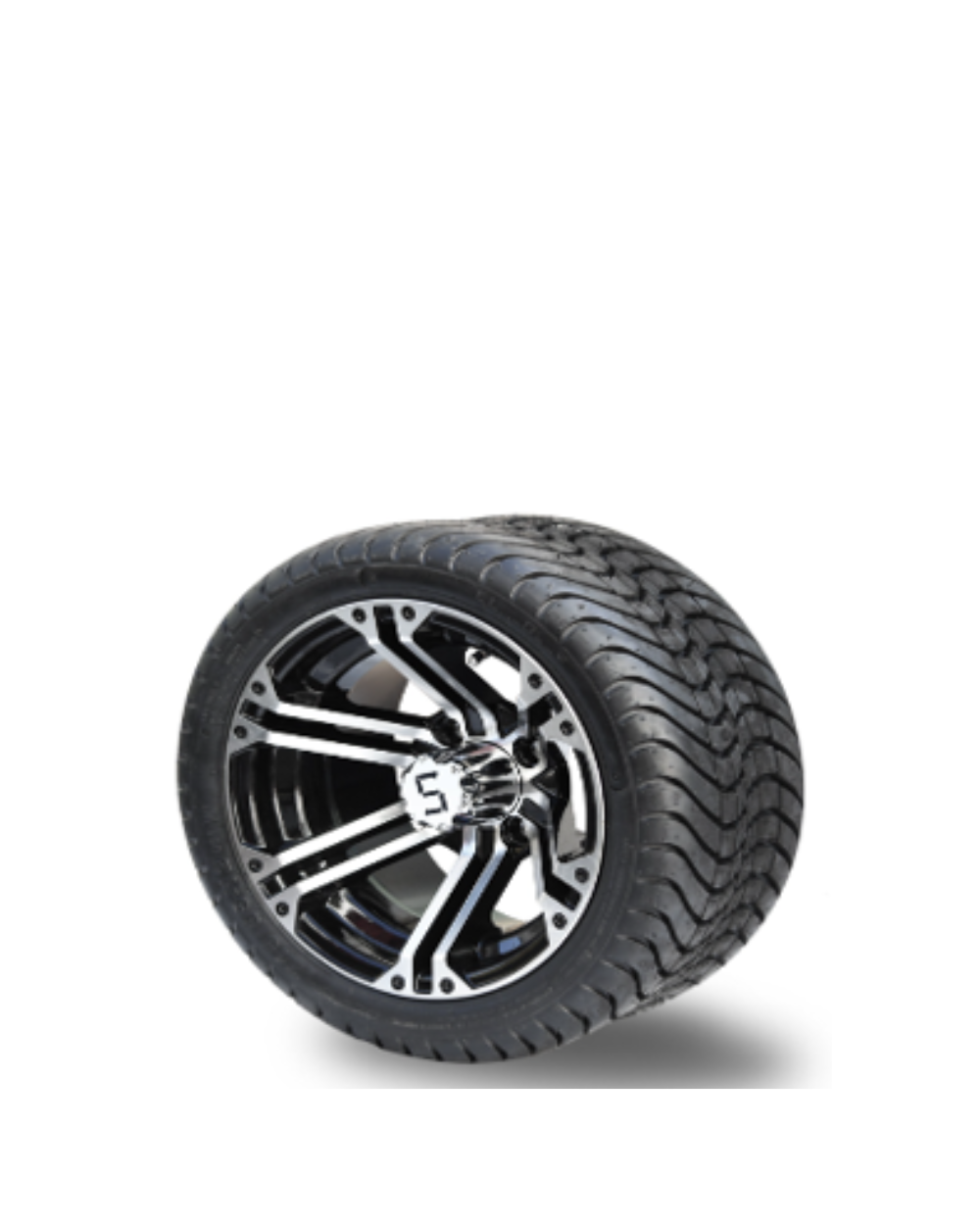 Mag/Tyre Combo 215/35-12 Machined/Gloss Black