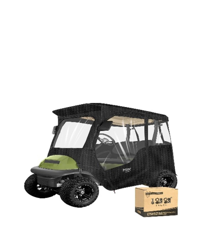 Golf Cart Cover for Club Car Precedent with Short Roof - 2-Seater - Black